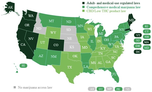 United States medical marijuana laws by state 2018