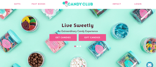 Candy Club home page