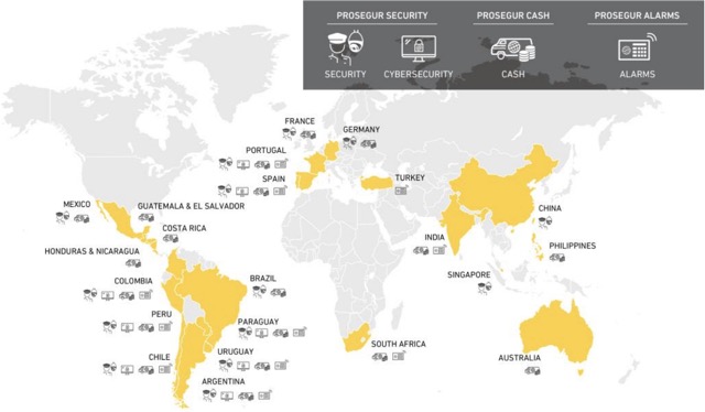 Scout Security Prosegur global footprint map