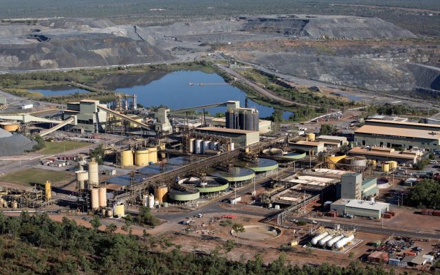 Energy Resources of Australia Ranger mine uranium stockpile tailing dam