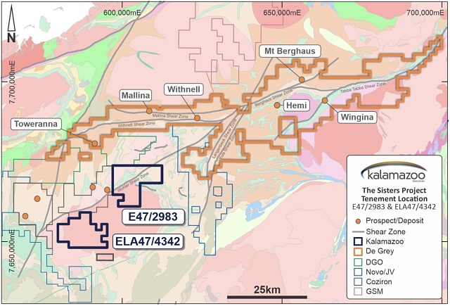 Map Kalamazoo Resources De Grey Mining Pilbara