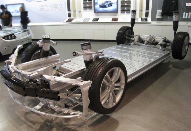 Electric vehicle battery car stripped