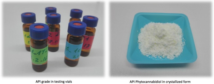 MGC Pharmaceuticals phytocannabidoil API grade testing vials