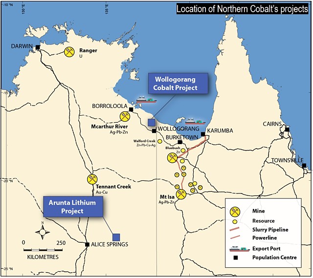 Northern Cobalt N27 project location map Northern Territory