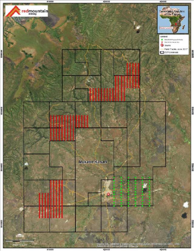 Red Mountain Mining RMX planned phase 1 geochemical exploration work