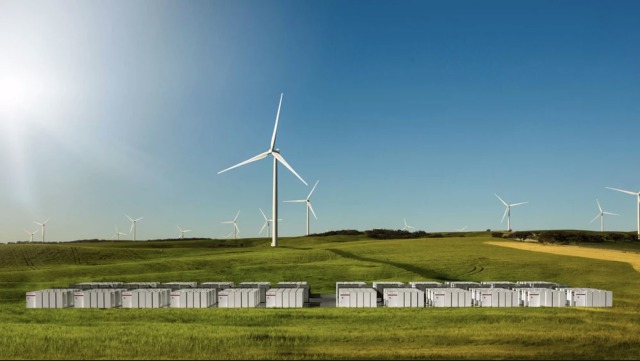 Tesla Powerpack wind farm
